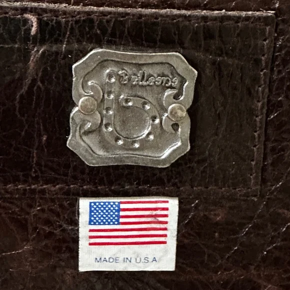 Vintage 💖 BellaAna Leather Purse with genuine turquoise inlays. 💎 One of a kind. - Picture 3 of 16